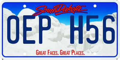 SD license plate 0EPH56