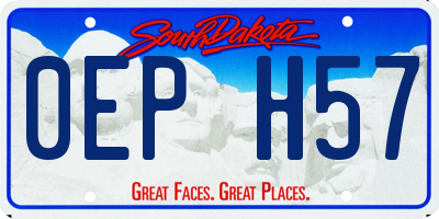 SD license plate 0EPH57