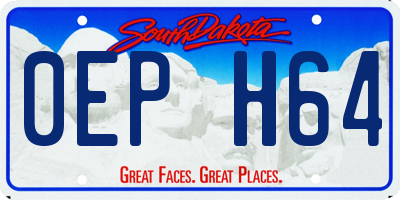 SD license plate 0EPH64
