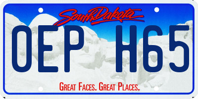 SD license plate 0EPH65