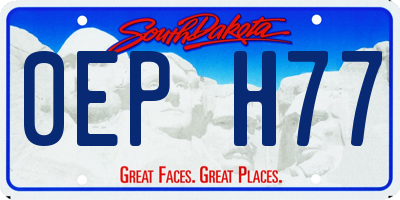 SD license plate 0EPH77