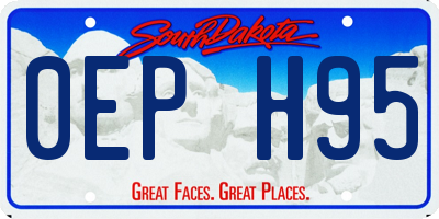 SD license plate 0EPH95