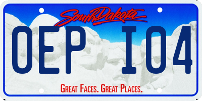 SD license plate 0EPI04