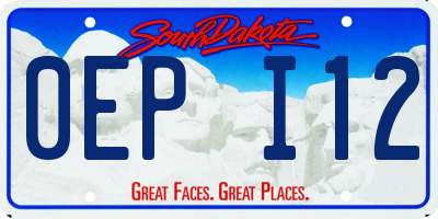 SD license plate 0EPI12