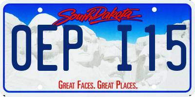 SD license plate 0EPI15