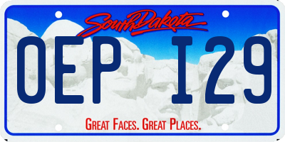 SD license plate 0EPI29