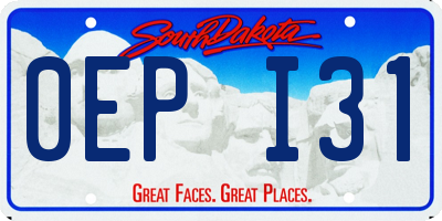 SD license plate 0EPI31