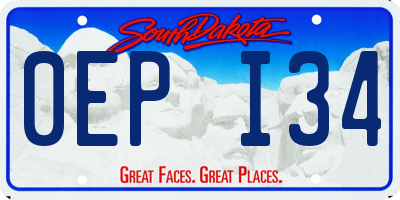 SD license plate 0EPI34