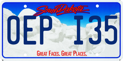 SD license plate 0EPI35