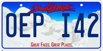 SD license plate 0EPI42