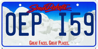 SD license plate 0EPI59