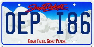 SD license plate 0EPI86