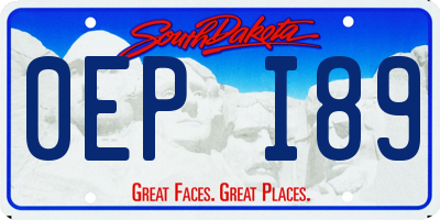 SD license plate 0EPI89