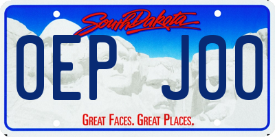 SD license plate 0EPJ00