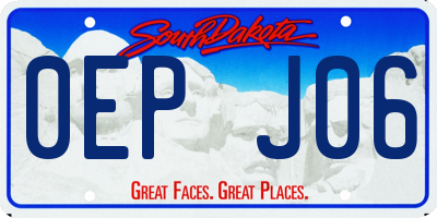 SD license plate 0EPJ06