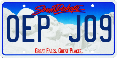 SD license plate 0EPJ09