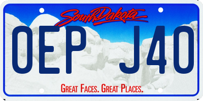 SD license plate 0EPJ40