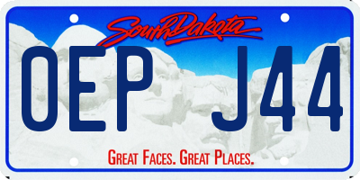 SD license plate 0EPJ44