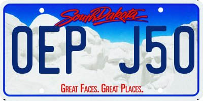 SD license plate 0EPJ50