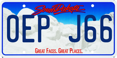 SD license plate 0EPJ66