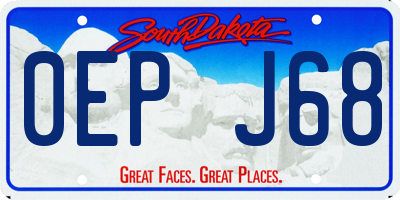 SD license plate 0EPJ68