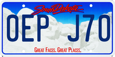 SD license plate 0EPJ70