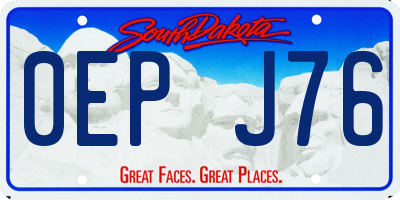 SD license plate 0EPJ76