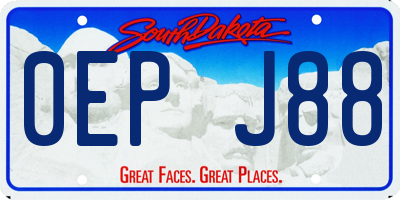 SD license plate 0EPJ88