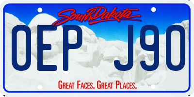 SD license plate 0EPJ90