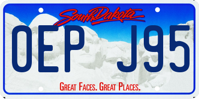 SD license plate 0EPJ95