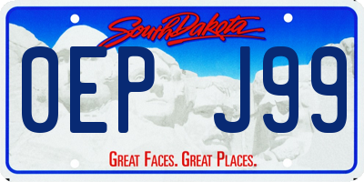 SD license plate 0EPJ99