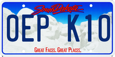 SD license plate 0EPK10