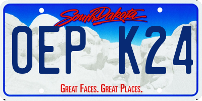 SD license plate 0EPK24