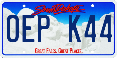 SD license plate 0EPK44