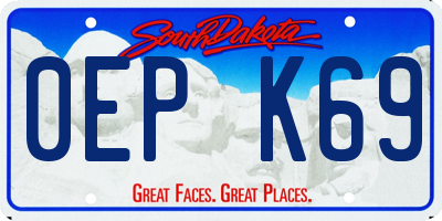 SD license plate 0EPK69