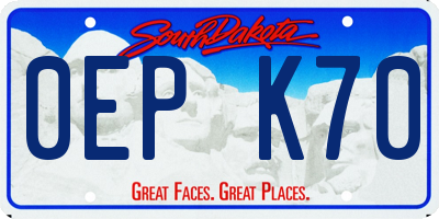 SD license plate 0EPK70