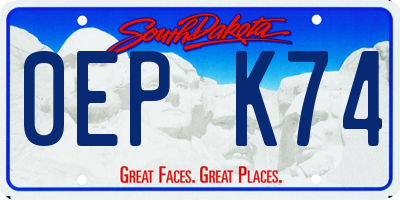SD license plate 0EPK74