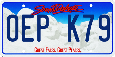 SD license plate 0EPK79