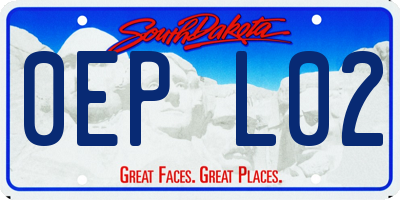 SD license plate 0EPL02