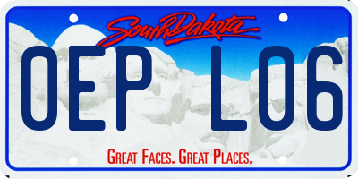 SD license plate 0EPL06
