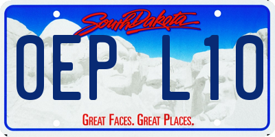 SD license plate 0EPL10