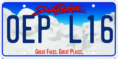 SD license plate 0EPL16