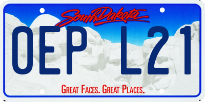 SD license plate 0EPL21