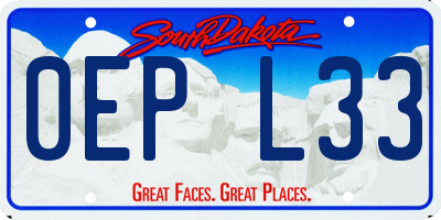 SD license plate 0EPL33