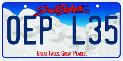 SD license plate 0EPL35
