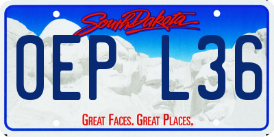 SD license plate 0EPL36