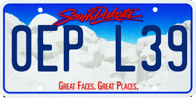SD license plate 0EPL39