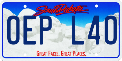 SD license plate 0EPL40