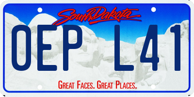 SD license plate 0EPL41
