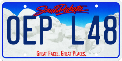 SD license plate 0EPL48